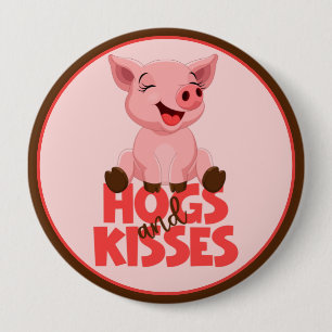 Niedliches Schwein-Wortspiel Button