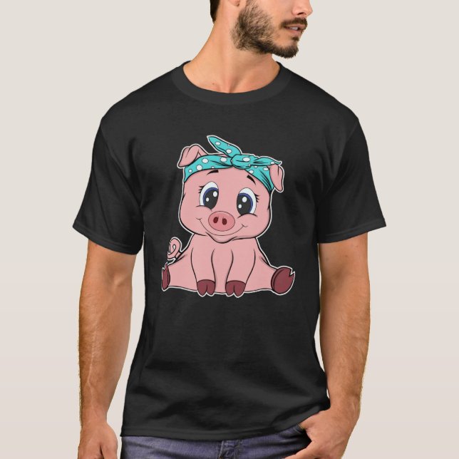 Niedliches Schweine T-Shirt (Vorderseite)