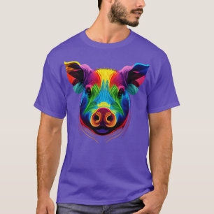 Niedliches Schweinefleisch Face Art Face Funny Fun T-Shirt