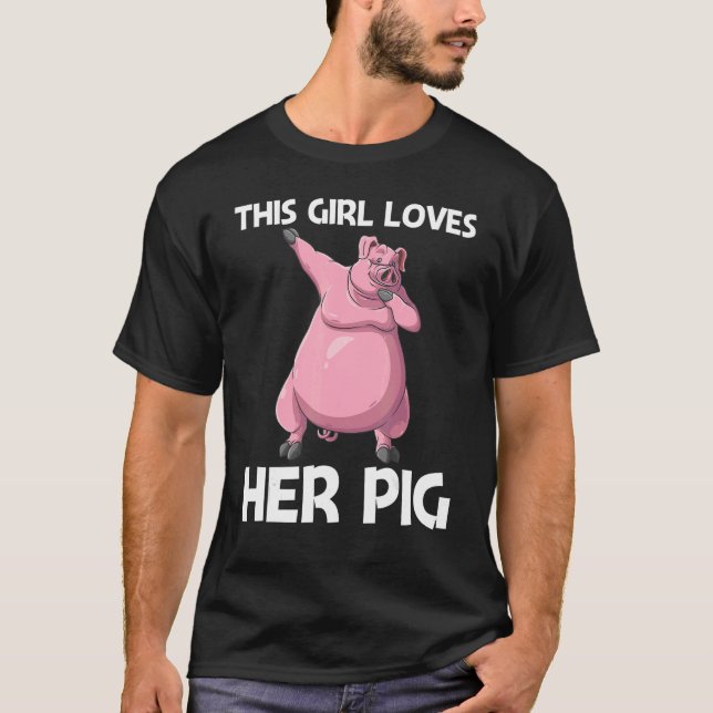 Niedliches Schweinefleisch für Mädchen Kinder Tier T-Shirt (Vorderseite)