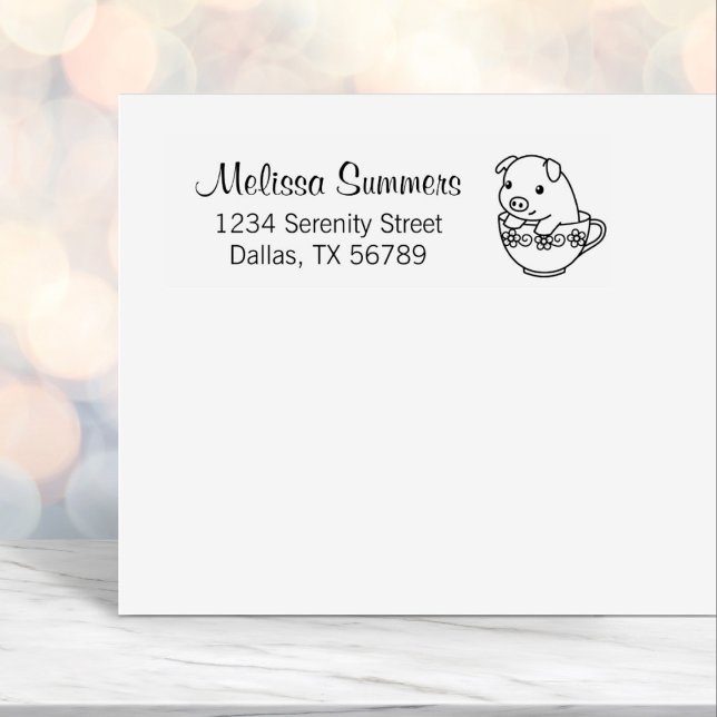 Niedliches Schweinefleisch in einer Teacup-Adresse Permastempel (Von Creator hochgeladen)