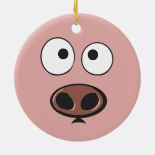 Niedliches Schweinefleisch Keramikornament