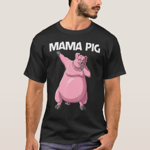 Niedliches Schweinefleisch Mama Tierfutter T-Shirt