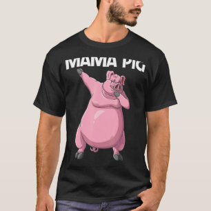 Niedliches Schweinefleisch Mama Tierfutter T-Shirt
