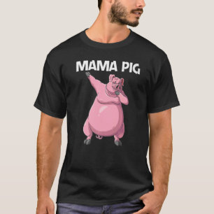 Niedliches Schweinefleisch Mama Tierfutter T-Shirt