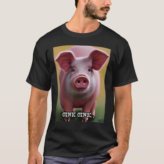 Niedliches Schweinefleisch Oink Oink 19 T-Shirt (Vorderseite)