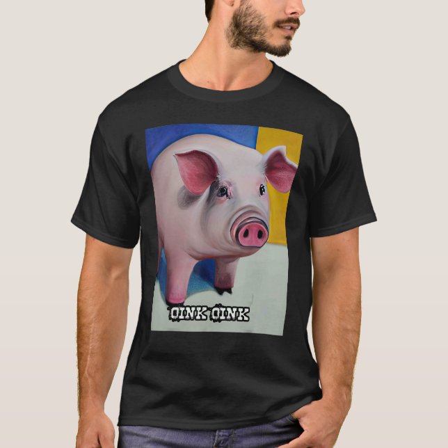 Niedliches Schweinefleisch Oink Oink 45 T-Shirt (Vorderseite)