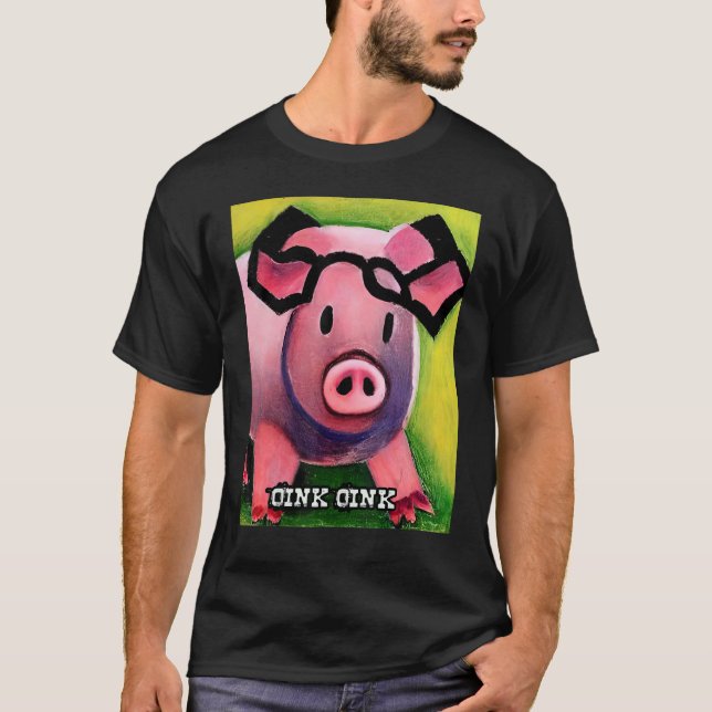 Niedliches Schweinefleisch Oink Oink 65 T-Shirt (Vorderseite)