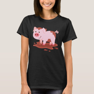 Niedliches Schweinefleisch Pink Pig Schweine Baby T-Shirt