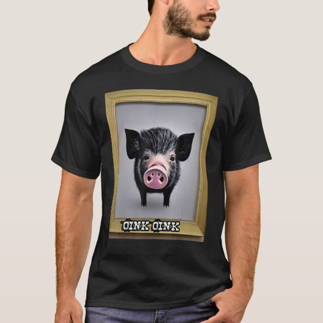Niedliches Schweinefleisch - Rosa Oink 5 T-Shirt (Vorderseite)