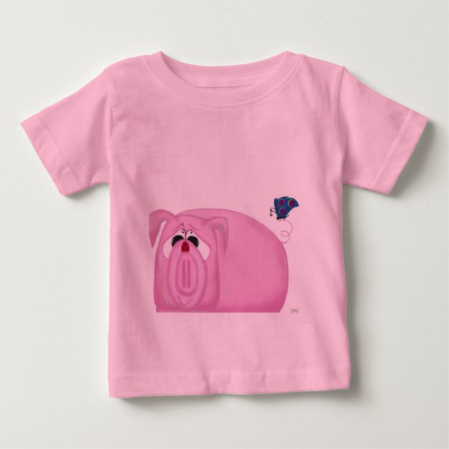 Niedliches Schweinefleisch und schöne Freunde Baby T-shirt (Vorderseite)