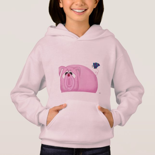 Niedliches Schweinefleisch und schöne Freunde Hoodie (Vorderseite)