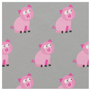 Niedliches Schweinekid Baby Kinderzimmer Farm Pigg Stoff