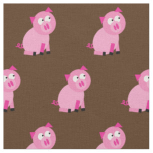 Niedliches Schweinekid Baby Kinderzimmer Farm Pigg Stoff