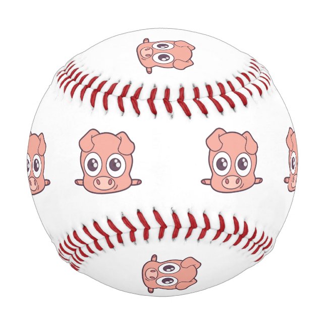 Niedliches Schweineklima Baseball (Vorderseite)