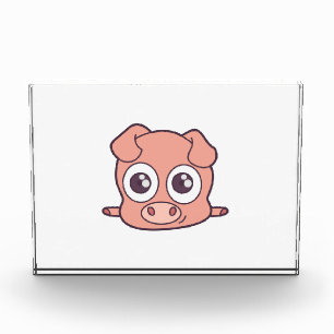 Niedliches Schweineklima Fotoblock