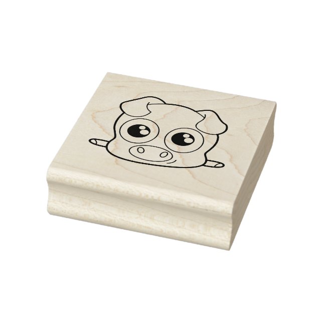 Niedliches Schweineklima Gummistempel (Stempel)