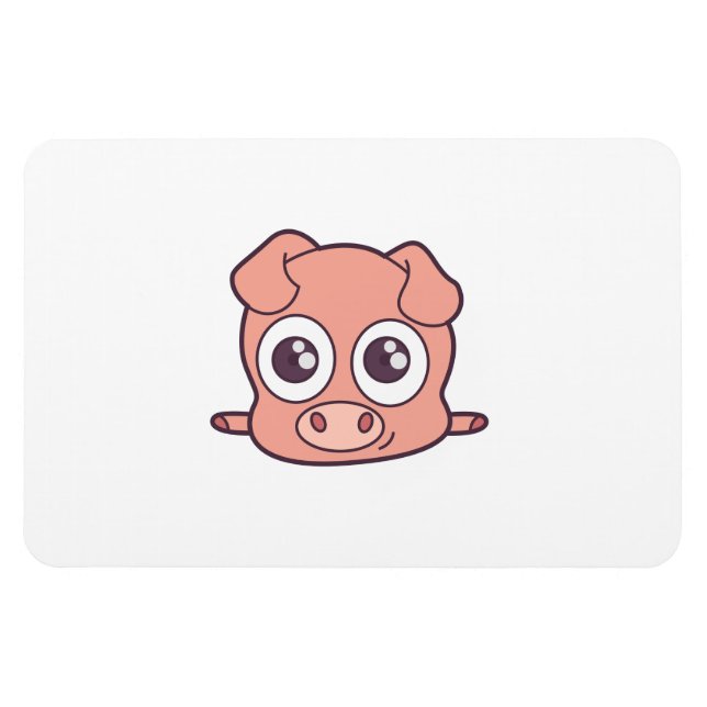 Niedliches Schweineklima Magnet (Horizontal)