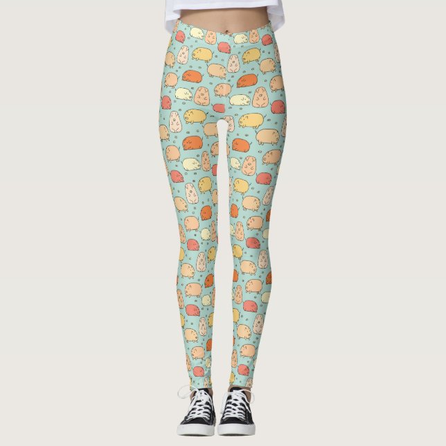 Niedliches Schweineprint Leggings (Vorderseite)