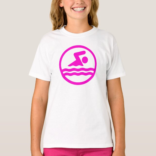 Niedliches Schwimmen und Tauchen T-Shirt (Vorderseite)
