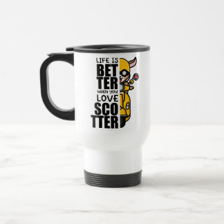 Niedliches Scooter-Goat-Design Reisebecher