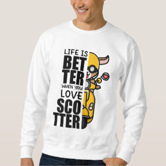 Niedliches Scooter-Goat-Design Sweatshirt
