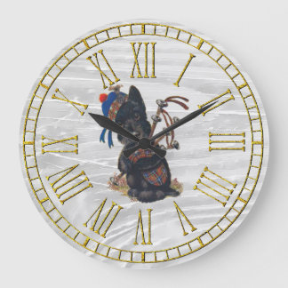 Niedliches Scottie-Spiel Große Wanduhr