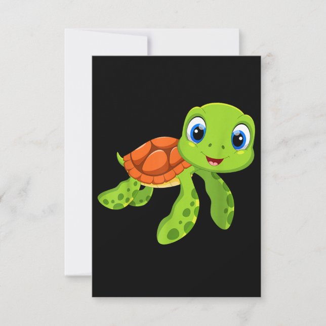 Niedliches Sea Baby Turtle Geschenk Dankeskarte (Vorderseite)