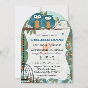 Niedliches Sea Blue Owl heiraten meine beste Freun Einladung