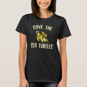 Niedliches Sea Turtle Scuba Diver Design T-Shirt