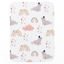 Niedliches Seamless Sea Lions Baby Blanket