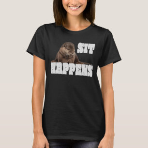 Niedliches Seeotter-Retro-Vintages Otter-Motiv 1 T-Shirt