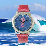 niedliches Seepferd am Strand Armbanduhr<br><div class="desc">niedlicher Name des Seepferds</div>