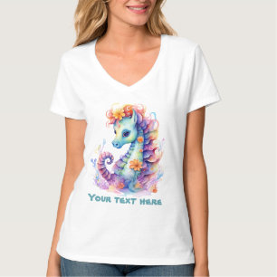 Niedliches Seepferd hinzufügen T-Shirt