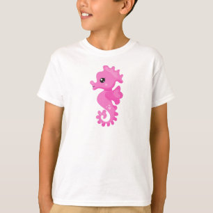 Niedliches Seepferd, kleines Seepferd, rosa Seepfe T-Shirt