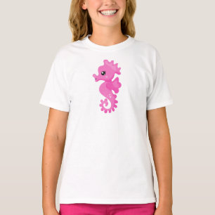 Niedliches Seepferd, kleines Seepferd, rosa Seepfe T-Shirt