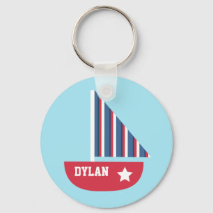 Niedliches Segelboot nautisch für kleine Seeleute Schlüsselanhänger