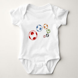 Niedliches Set der Fußballbälle Baby Strampler