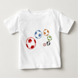Niedliches Set der Fußballbälle Baby T-shirt