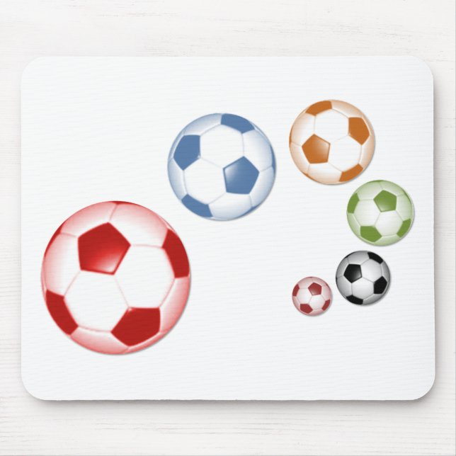Niedliches Set der Fußballbälle Mousepad (Vorne)