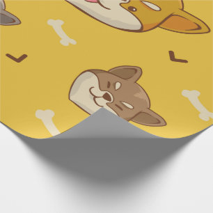 Niedliches Shiba Inu Dog Musterpapier Geschenkpapier