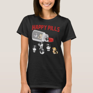 Niedliches Shih Tzu Happy Pills Welpenhalter-Produ T-Shirt