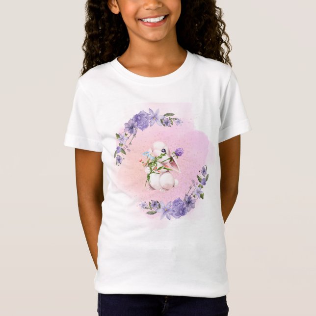 Niedliches Shirt "Bunny and Blume" (Vorderseite)