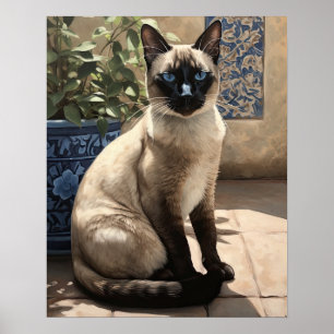Niedliches Siamkatze Art Print Poster