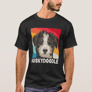 Niedliches sibirisches Huskydoodle Art Retro, Soci T-Shirt