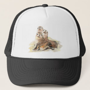 Niedliches Siegel Aquarell Truckerkappe