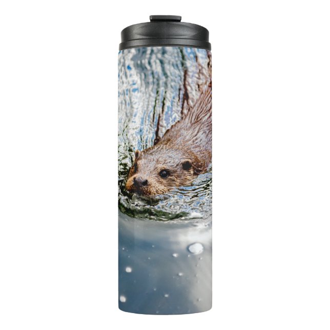 NIEDLICHES SIEGEL SCHWIMMEN THERMOSBECHER (Vorderseite)