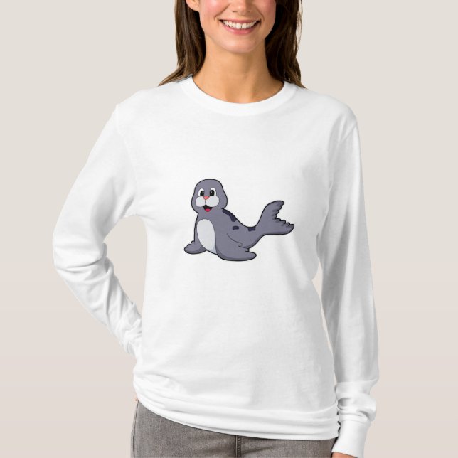 Niedliches Siegel T-Shirt (Vorderseite)