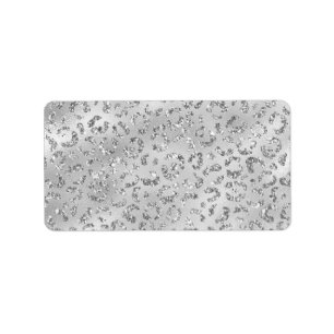 Niedliches Silberschmiedekunstmuster Adressaufkleber