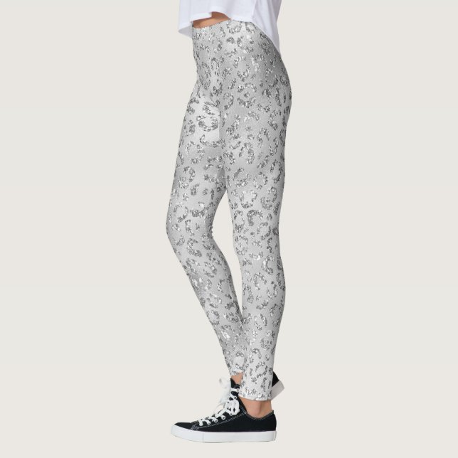 Niedliches Silberschmiedekunstmuster Leggings (Links)